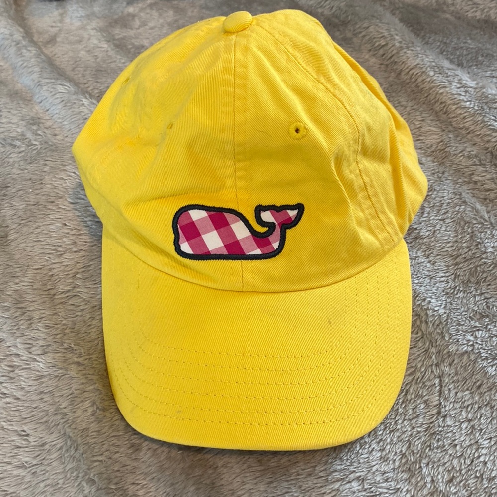 Yellow Pink Gingham Vineyard Vines Hat